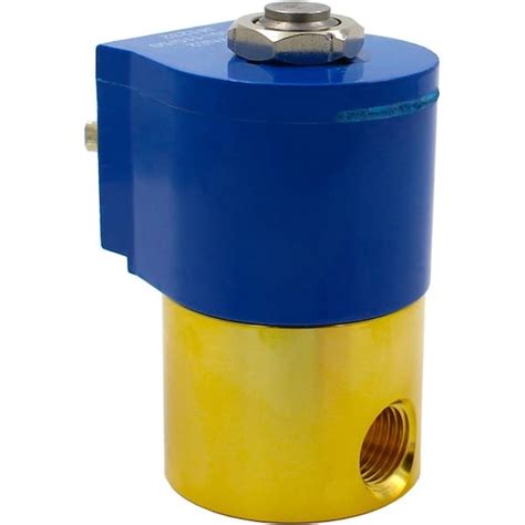 Gc Valves 1/4", NPT, 2-Way Normally Closed, Brass, Solenoid Valve, FKM ...