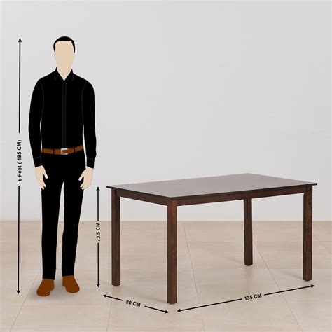 Buy (Refurbished) Helios Lia Solid Wood 6-Seater Dining Table - Brown ...