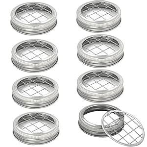 Buy 8 Pack Mason Jar Flower Frog Lid for Regular Mouth, Insert Grid ...