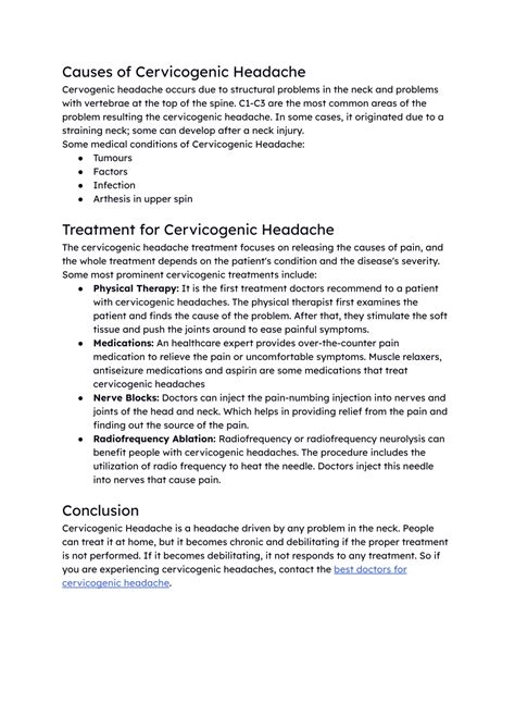 PPT - Understanding Cervicogenic Headaches_ Causes, Symptoms, and Treatment Options PowerPoint ...