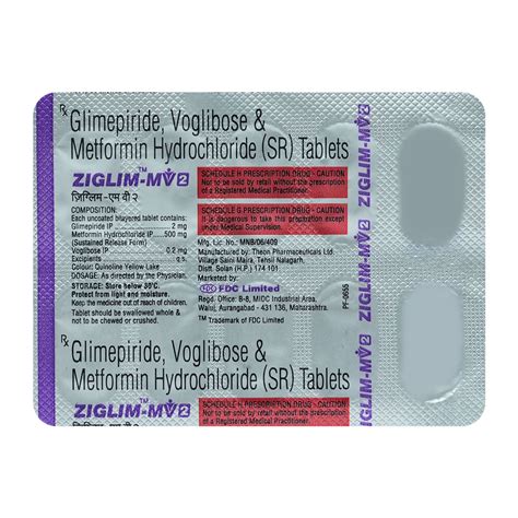 Ziglim-MV 2 Tablet | Uses, Side Effects, Price | Apollo Pharmacy