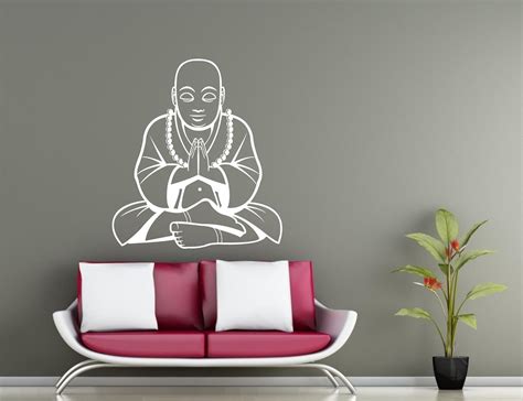 Lord Buddha White Wall Decal and Sticker Size(59*66)cm : Amazon.in ...