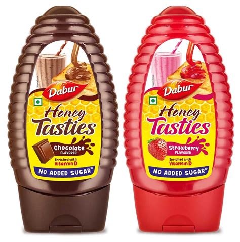 Dabur Honey Tasties Chocolate Syrup with No Added Sugar, 200gm & Dabur ...