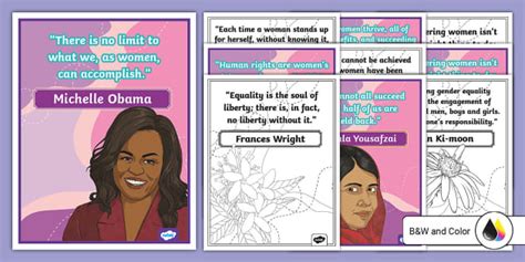 Women's Equality Day Inspirational Quotes Posters - Twinkl