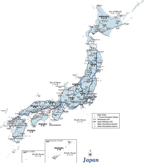 Large detailed road map of Japan. Japan large detailed road map | Vidiani.com | Maps of all ...