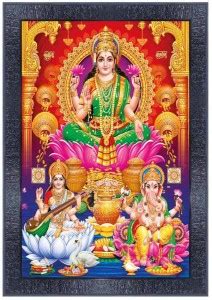pnf laxmiji, Ganeshji,Saraswatiji Religious Frame Price in India - Buy ...