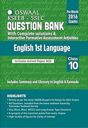 Oswaal KSEEB SSLC Question Bank With Complete Solution & Interactive ...