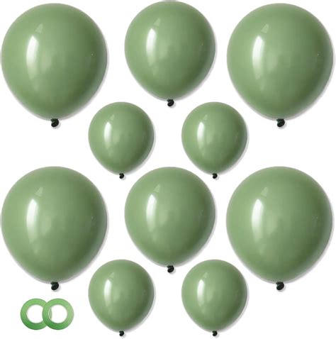 Buy Sage Green Balloons,3 Different Sizes 77 Pack Green Balloons 12 ...