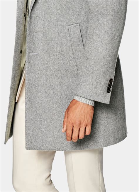Light Grey Overcoat in Pure Circular Cashmere | SUITSUPPLY