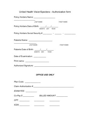 Fillable Online UNHVision Spectera Form Fax Email Print - pdfFiller