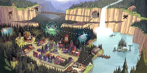Map of Gravity Falls | Gravity falls, Gravity falls town, Fall wallpaper