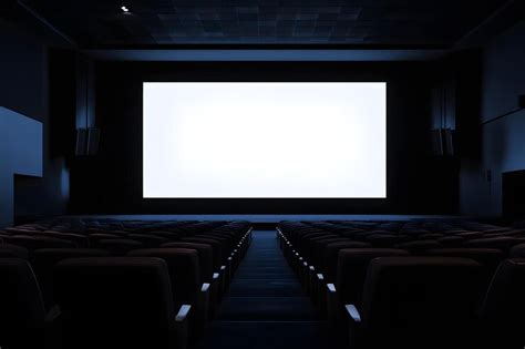 Empty movie theater screen and seats awaiting audience | Premium AI ...