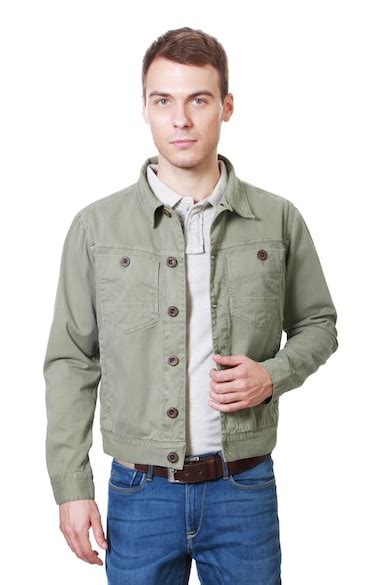 Buy Men Olive Solid Jacket Online - 169593 | Peter England
