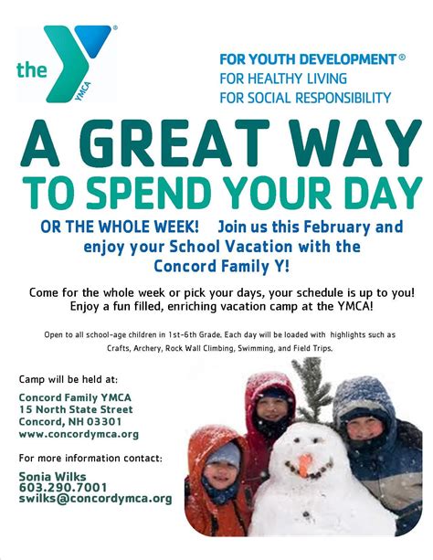 February Vacation Camp at the Concord Family YMCA | Concord, NH Patch