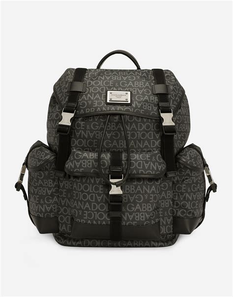 Coated jacquard backpack in Multicolor for Men | Dolce&Gabbana®