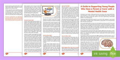 Supporting Pupils Who Have a Carer with Mental Health Issues