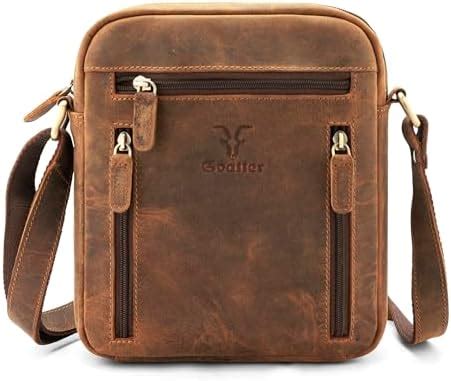 Goatter Hunter Leather 12" Inch Sling Cross-Bodybag/Shoulder Bag For ...