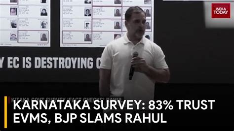 Karnataka govt survey: 83% trust EVMs, 91% faith in polls; BJP targets ...