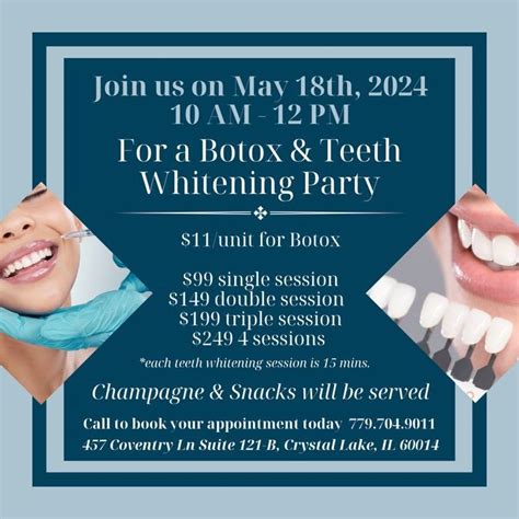 Botox & teeth whitening party, SmileLabs Chicago, Crystal Lake, 18 May ...