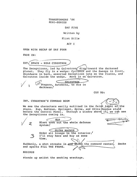 Image result for Transformers Script