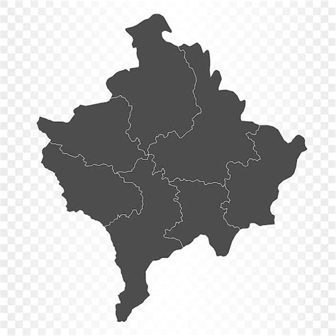 Kosovo map on transparent background | Premium Vector