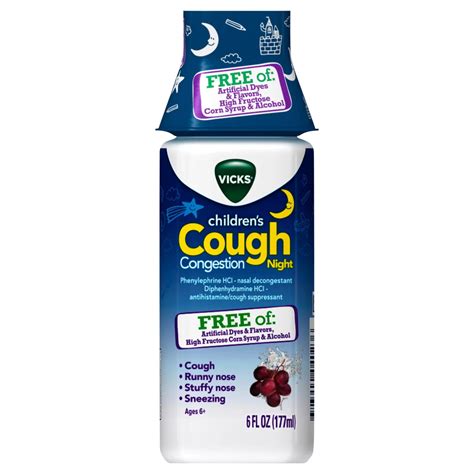 Vicks Children's Cough & Congestion Night Medicine - Shop Cough, Cold & Flu at H-E-B