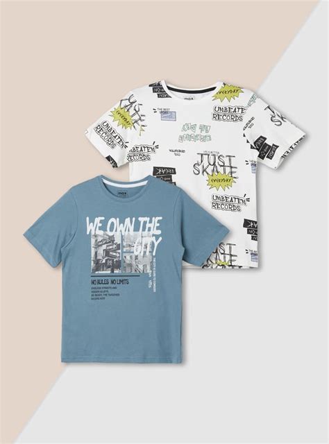 Buy Boys Printed T-shirt - Pack of 2 Online at just Rs. 498.0 ...