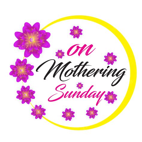 Mothers Coloring Clipart PNG Images, Mothering Sunday With Yellow Color ...