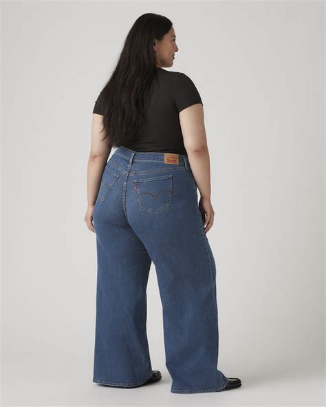 318™ Shaping Wide Leg Jeans (plus Size) - Blauw | Levi's® BE