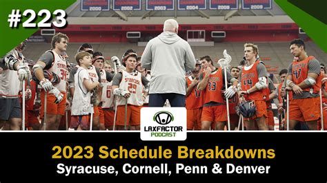 Syracuse Lacrosse 2023 Schedule, Also Cornell, Penn & Denver Schedules ...