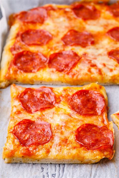 Easy Homemade Sheet Pan Pepperoni Pizza (Try this!) - Miss Wish