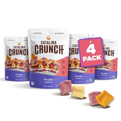 Amazon.com: Catalina Crunch Fruity High Fiber Cereal 4 Pack | Low Carb ...