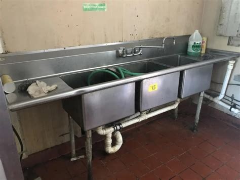 Image result for Three Compartment Sink Installation