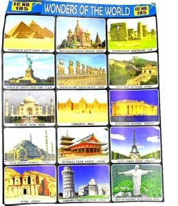 AFH 22 cm Wonders of the World Project Chart Sticker Pack of 2 ...