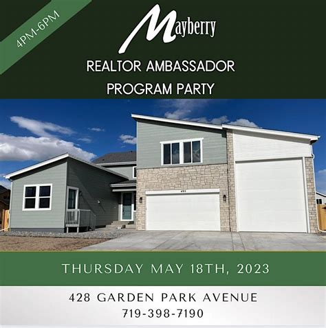 Realtor - Builder Leads - Ambassador Program Roll out Party, 428 Gdn Pk ...
