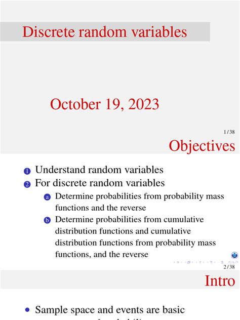 Image result for Discrete Random Variables PDF
