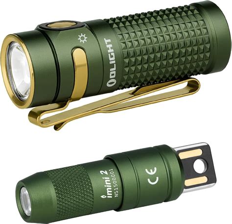 OLIGHT Baton4 Rechargeable EDC Flashlight Bundle with IMINI 2 Keychain ...