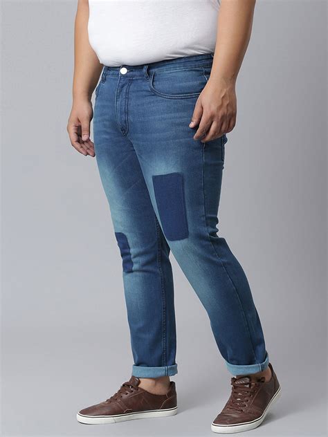Plus Size FRONT PATCH STYLISH CASUAL DENIM JEANS Sizes (38-44 ...