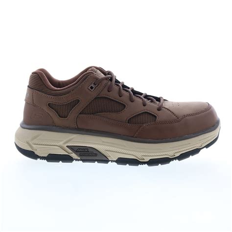 Skechers Work Relaxed Fit Max Stout Alloy Toe Mens Brown Athletic Shoe ...