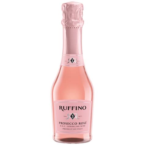 Ruffino Prosecco Rosé, Italian Sparkling Wine, 187ml Mini Bottle, 11% ...