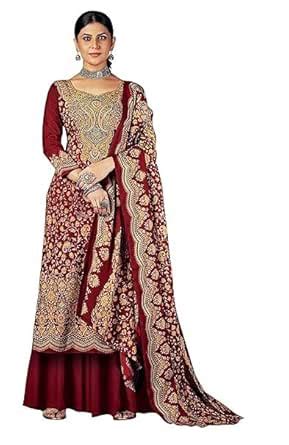 Buy RIWAAYAT TRENDS Women's Unstitched Kaani Print Swaroski Work Spun ...