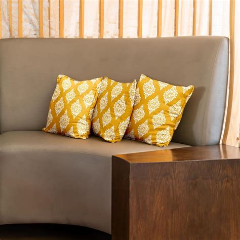Buy Urban Space Decorative Cotton Cushion Cover Set of 3, 16 inch x 16 ...