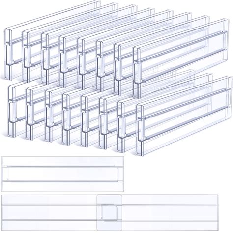 Amazon.com: Marsui 18 Pack Clear Drawer Dividers Organizer 3.2" High ...
