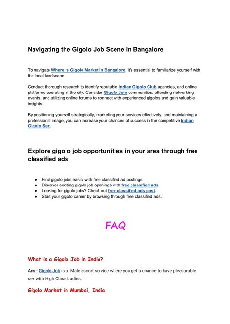 PPT - Facilities you will get by Joining Gigolo Job in Bangalore ...