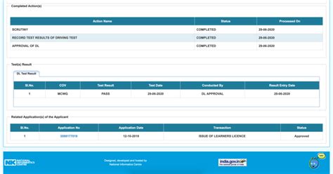 Rto India — Printing of dl in form 7 (smart card)