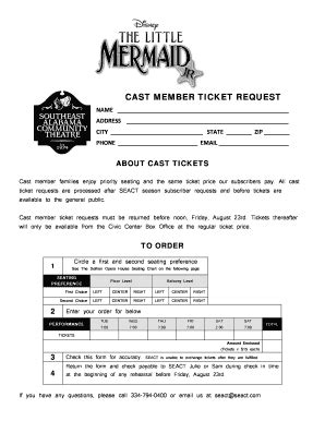 Fillable Online TICKET REQUEST FORM Fax Email Print - pdfFiller