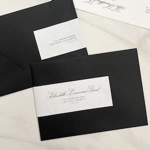 Diy Wedding Invitation Address Labels, Printable Romantic Script Envelope Sticker Template ...