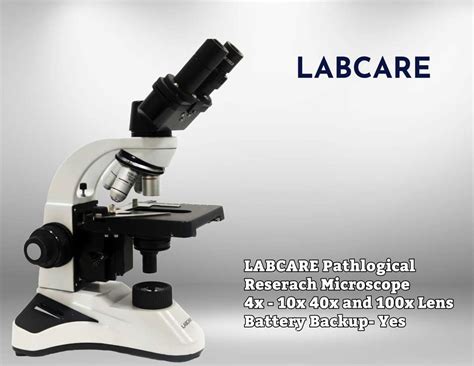 labcare Coaxial Research Binocular Microscop with 4x10x40x100x Lens and ...