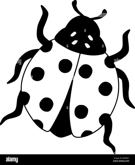Ladybugs Clipart Black And White
