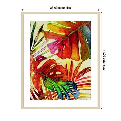 Tropic Botanicals I by Marie Elaine Cusson Wood Framed Wall Art Print